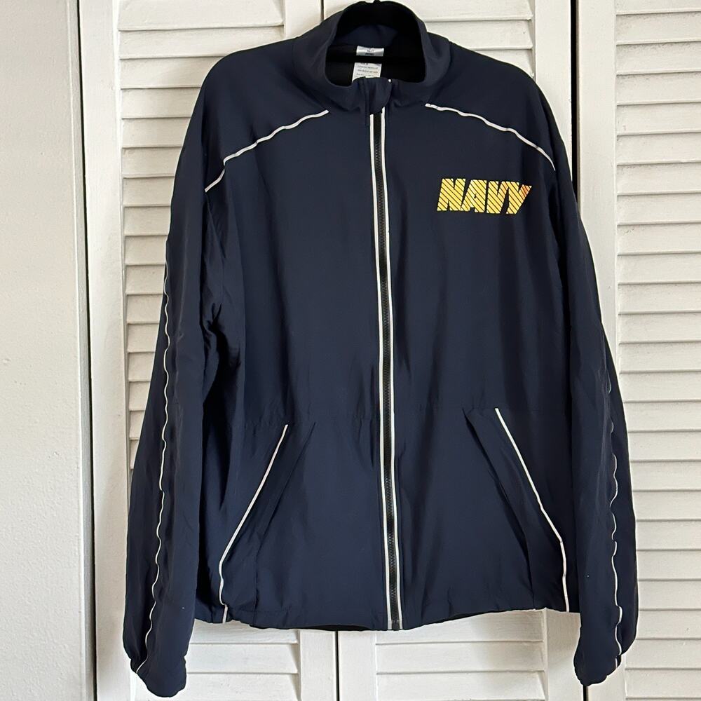 US Navy PT Jacket Official Military Issue Size M Packable Reflective